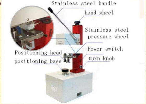 Yüksek kaliteli Alüminyum Kapak İlaç Üretim Ekipmanları Yarı Otomatik Flakon Sıkma Makinesi