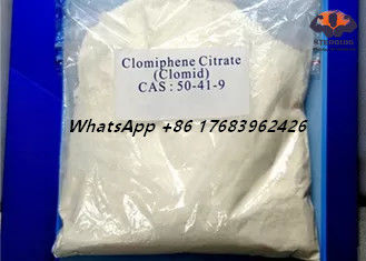 % 99 Saflık Klomifen Sitrat Anti Östrojen Steroidleri Clomid Beyaz Kristal Toz CAS 50-41-9